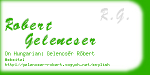 robert gelencser business card